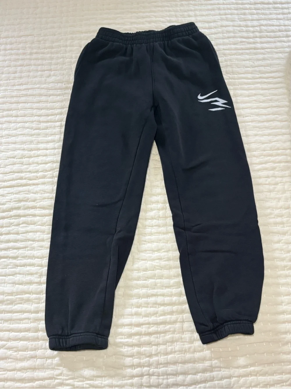 Boys Nike 3 Brand Black Elastic Waist Jogger Pants